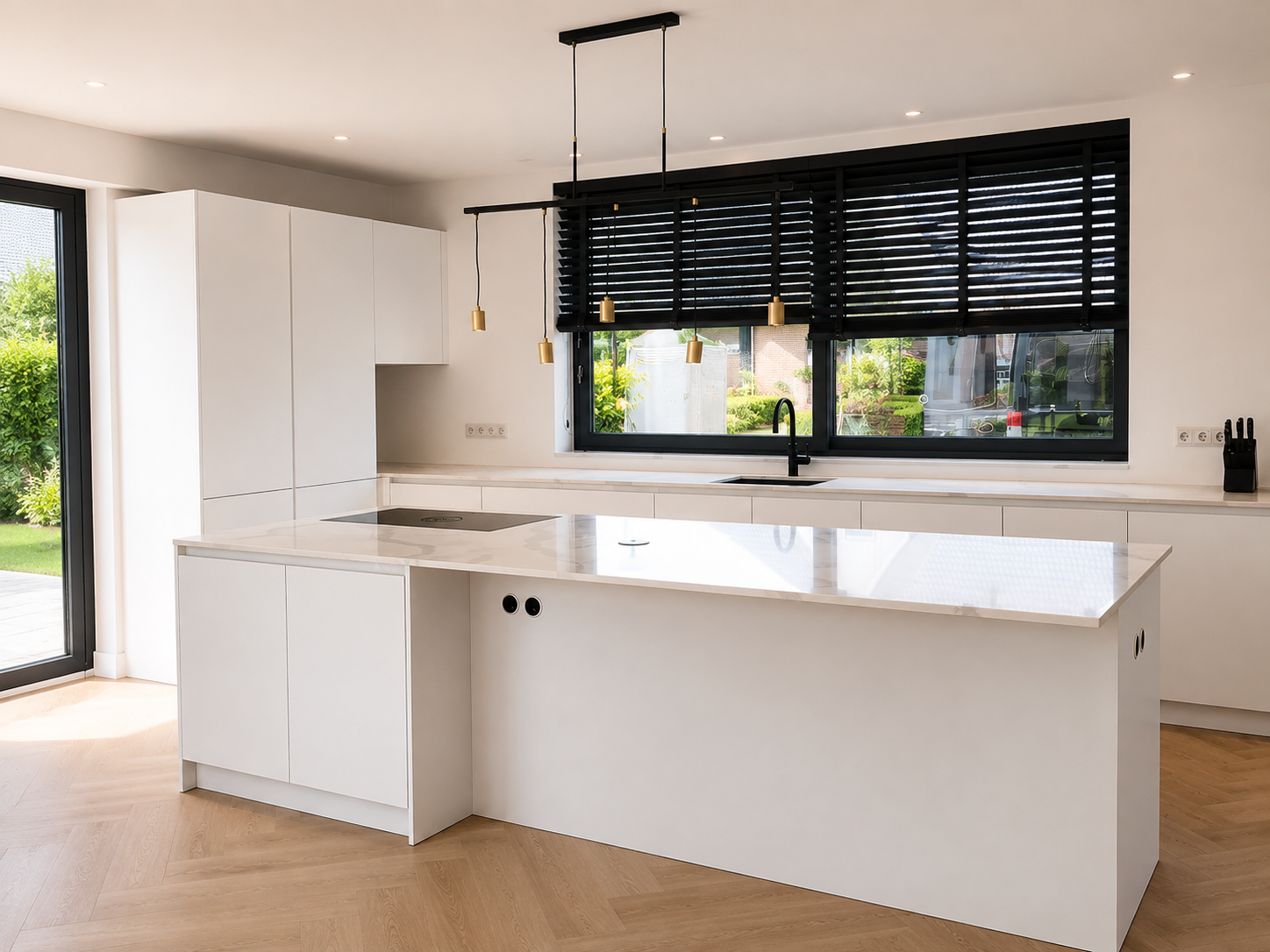Nieuwe keuken na complete woningrenovatie in Kaag
